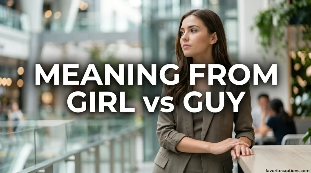 Meaning From Girl vs Guy