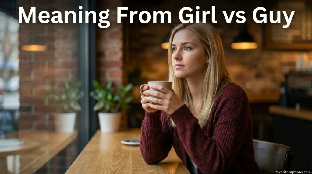 Meaning From Girl vs Guy