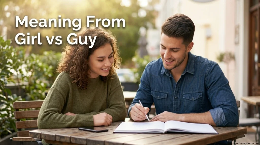 Meaning From Girl vs Guy