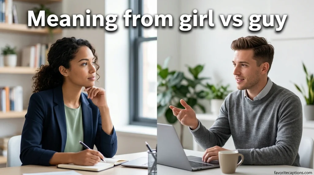 Meaning from girl vs guy