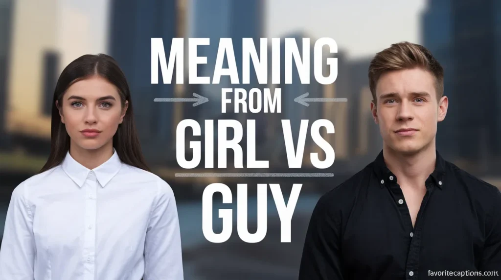 Meaning from girl vs guy