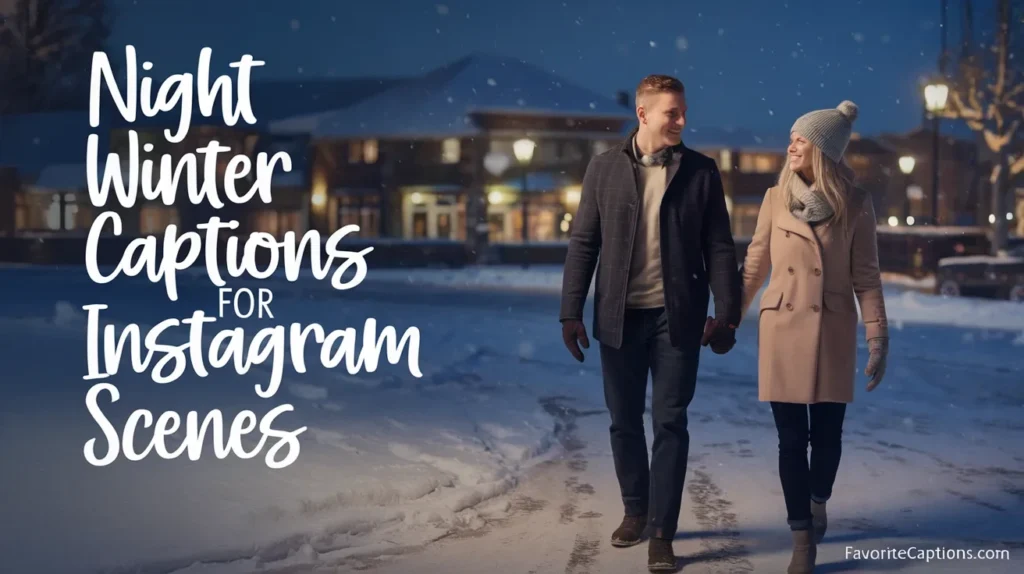 Night winter captions for Instagram scenes