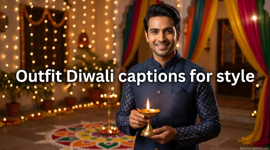 Outfit Diwali captions for style