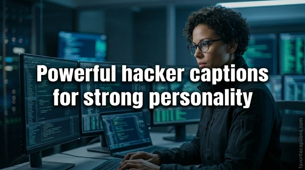Powerful hacker captions for strong personality