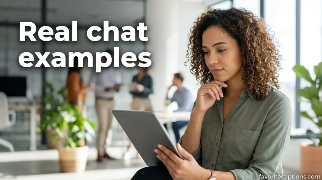 Real chat examples
