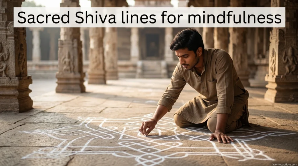 Sacred Shiva lines for mindfulness