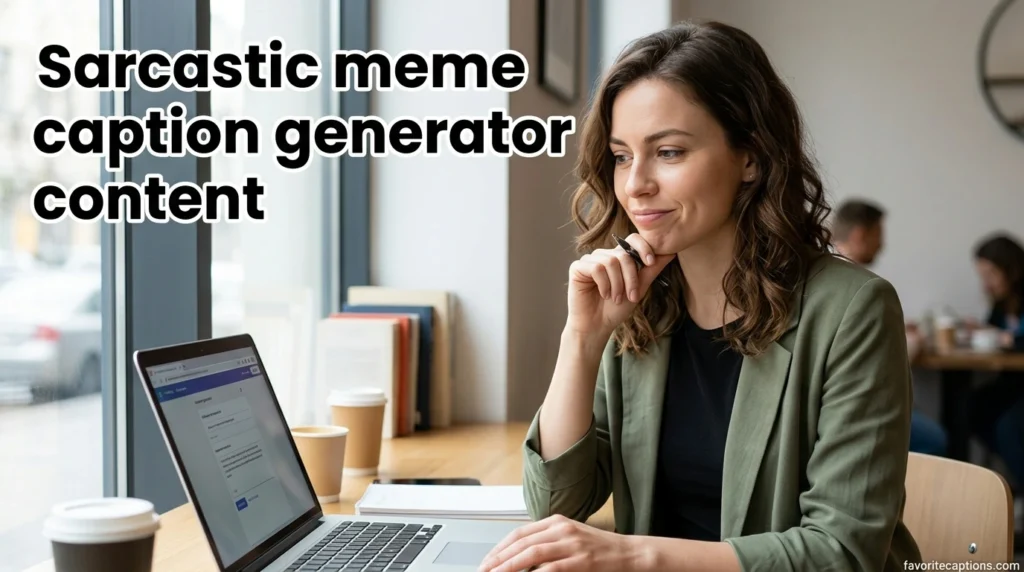Sarcastic meme caption generator content