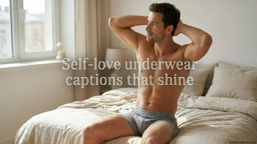 Self-love underwear captions that shine