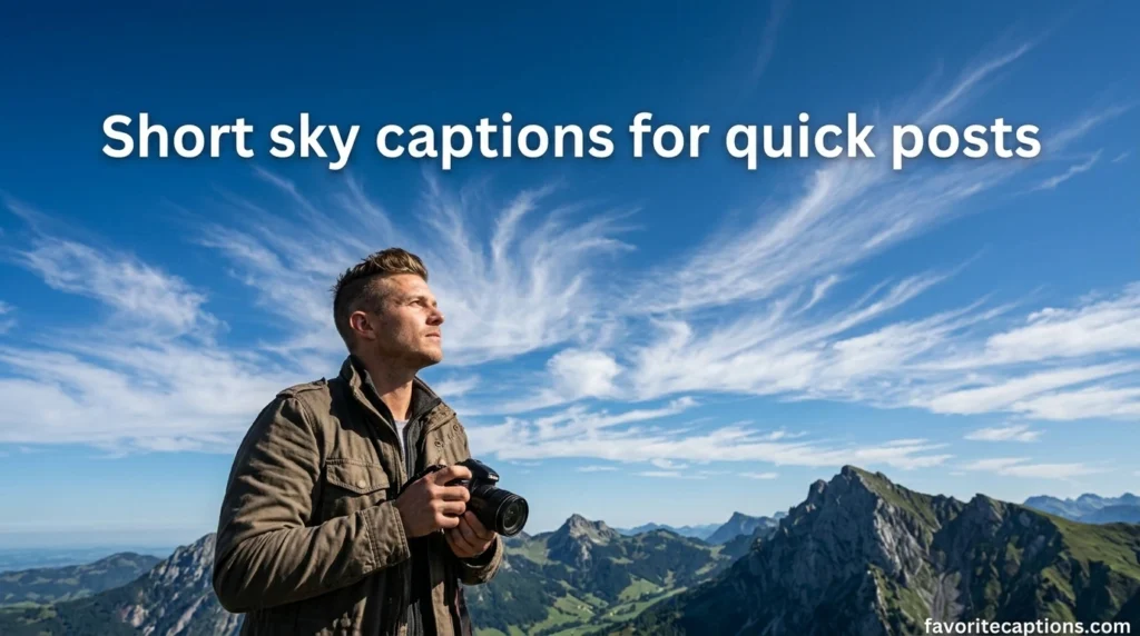 Short sky captions for quick posts