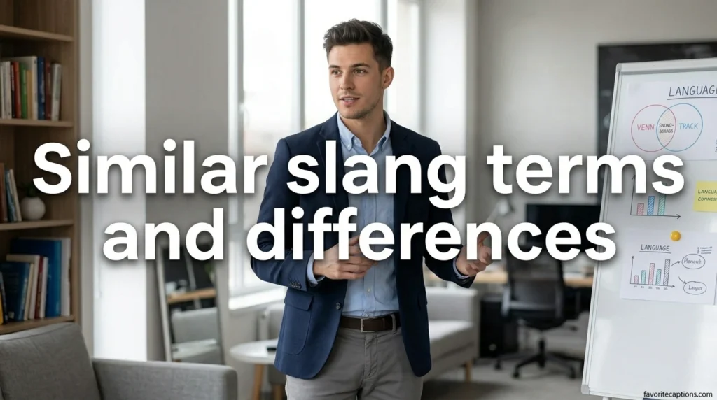 Similar slang terms and differences