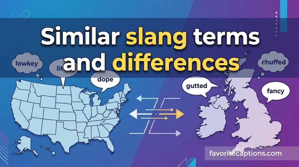 Similar slang terms and differences