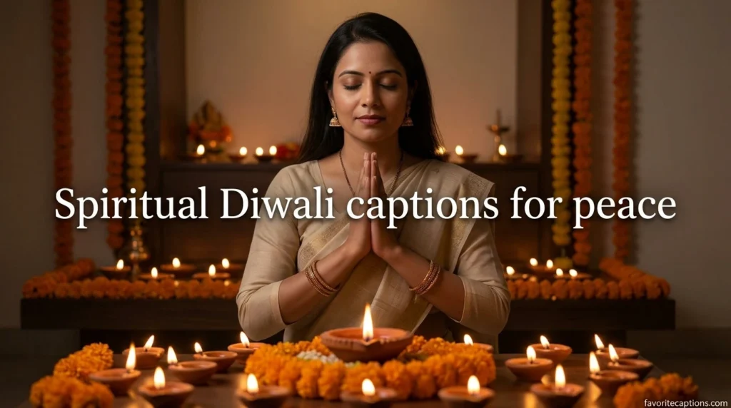 Spiritual Diwali captions for peace
