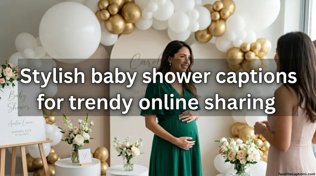 Stylish baby shower captions for trendy online sharing