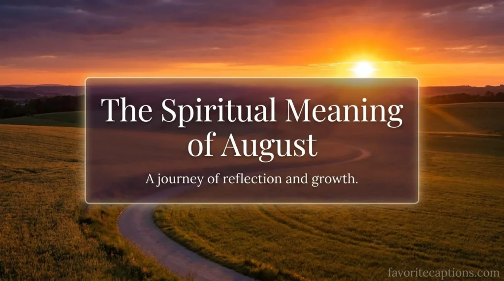 The Spiritual Meaning of August