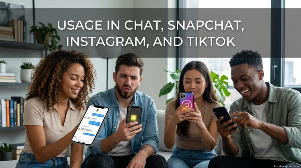 Usage in Chat, Snapchat, Instagram, and TikTok