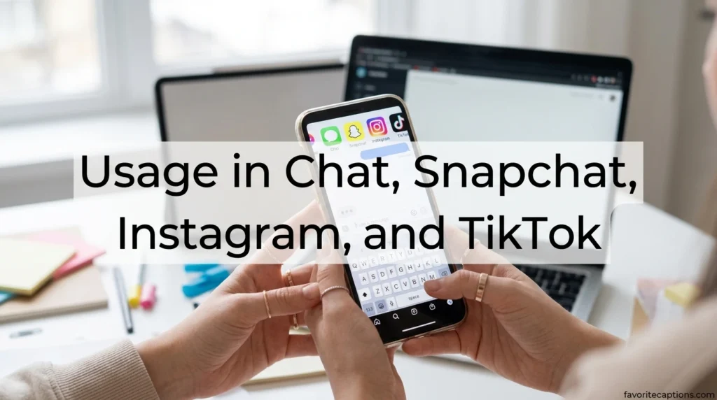 Usage in Chat, Snapchat, Instagram, and TikTok