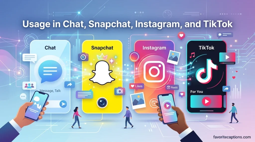 Usage in Chat, Snapchat, Instagram, and TikTok