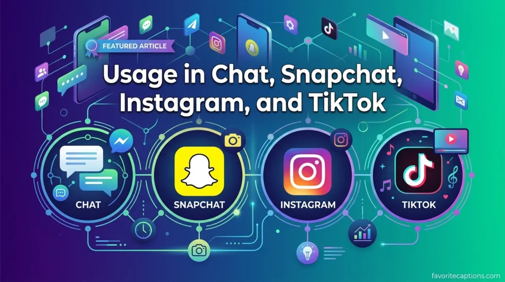 Usage in Chat, Snapchat, Instagram, and TikTok