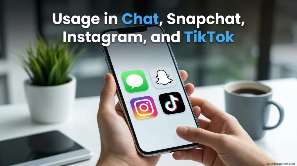 Usage in Chat, Snapchat, Instagram, and TikTok