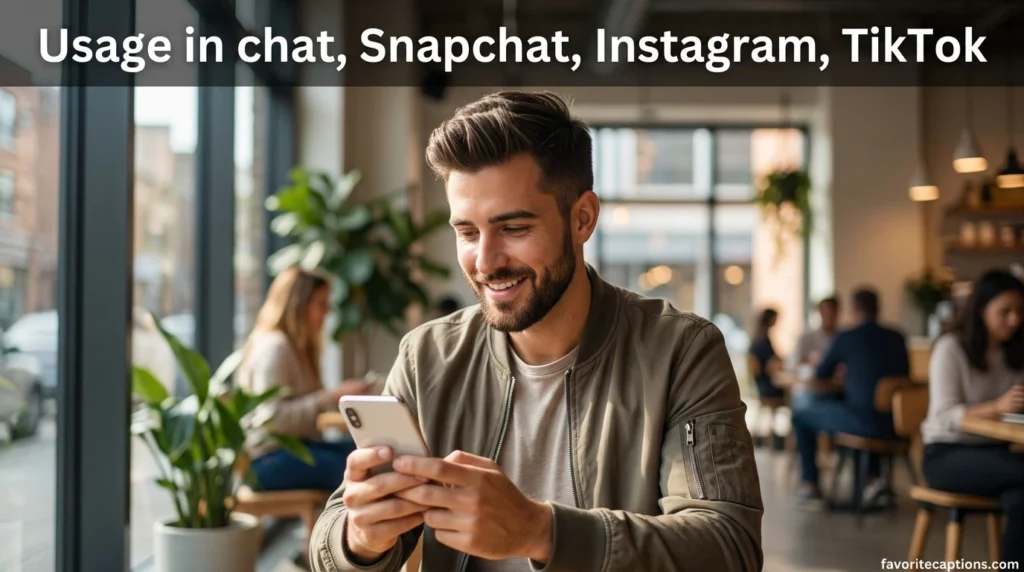 Usage in chat, Snapchat, Instagram, TikTok