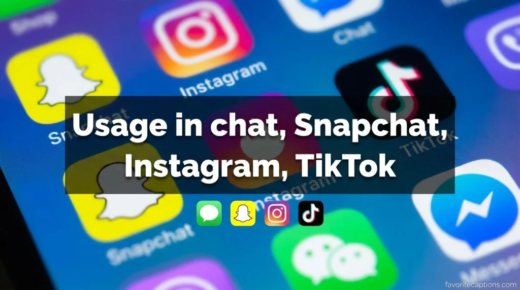 Usage in chat, Snapchat, Instagram, TikTok