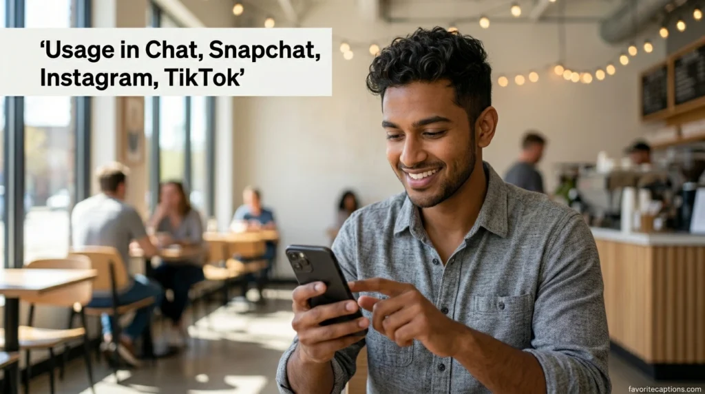 Usage in Chat, Snapchat, Instagram, TikTok