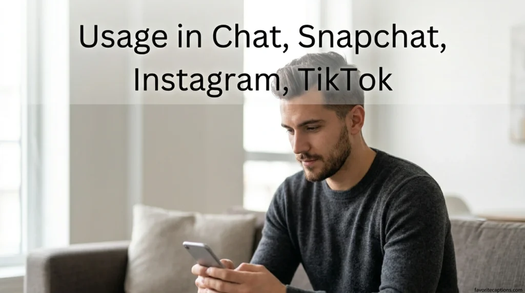 Usage in Chat, Snapchat, Instagram, TikTok