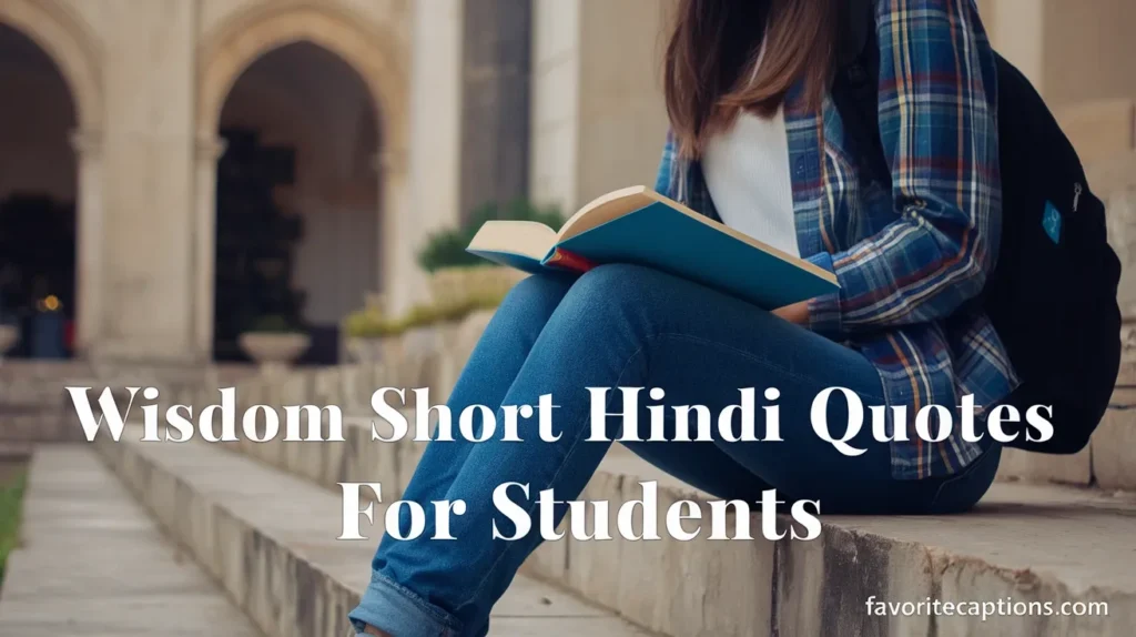 Wisdom short hindi quotes for students
