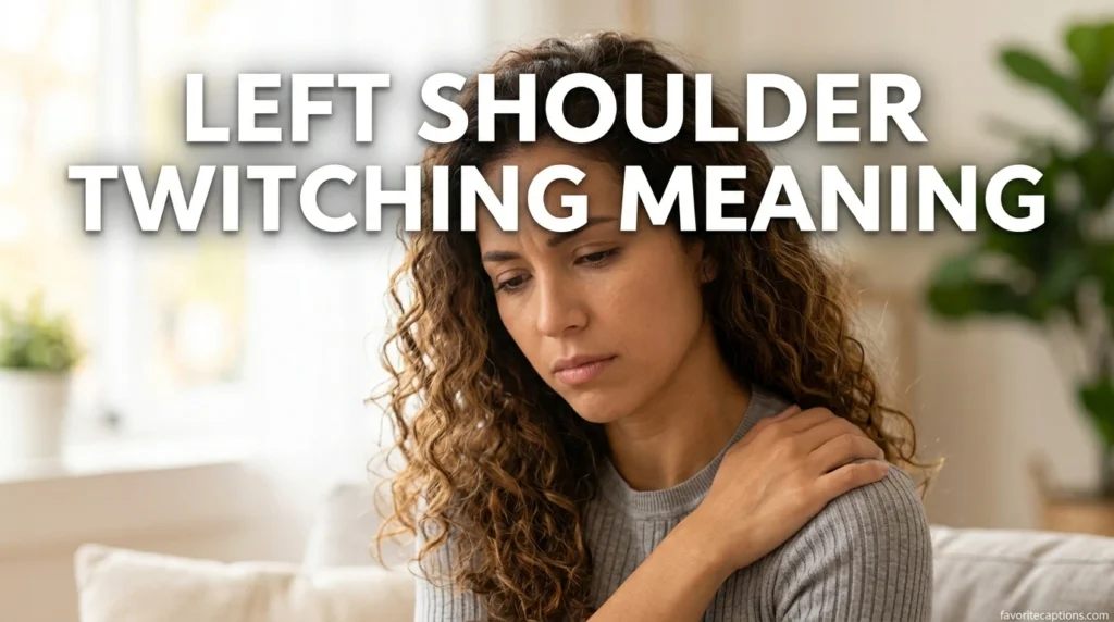 Left Shoulder Twitching Meaning