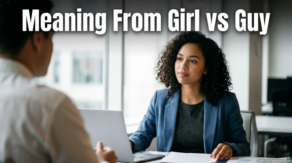 Meaning From Girl vs Guy