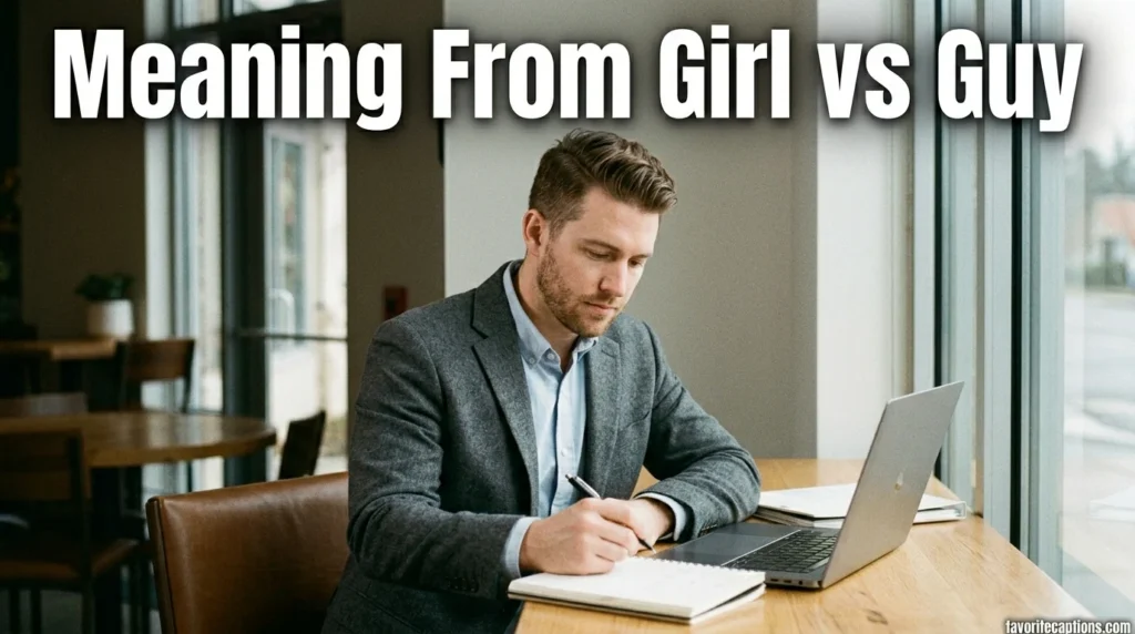 Meaning From Girl vs Guy