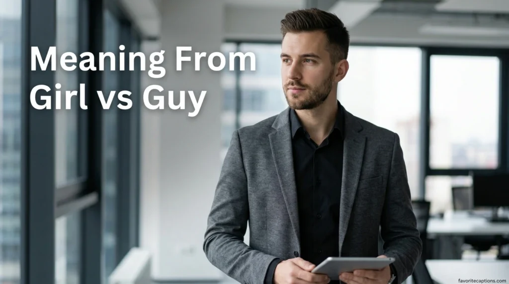 Meaning From Girl vs Guy