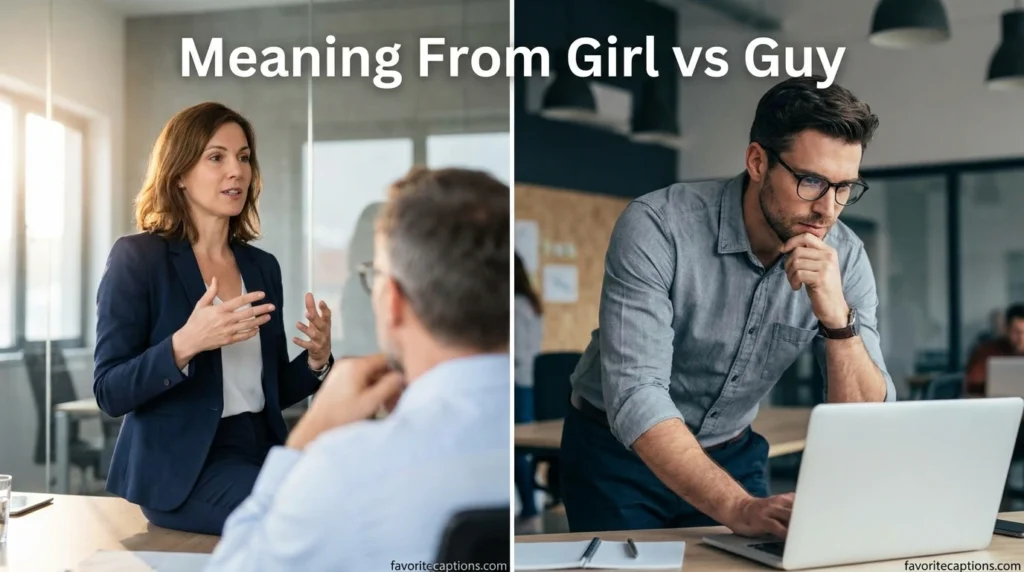 Meaning From Girl vs Guy
