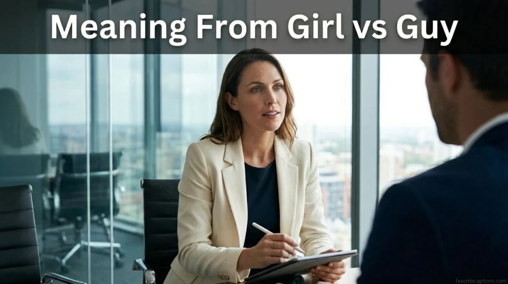 Meaning From Girl vs Guy