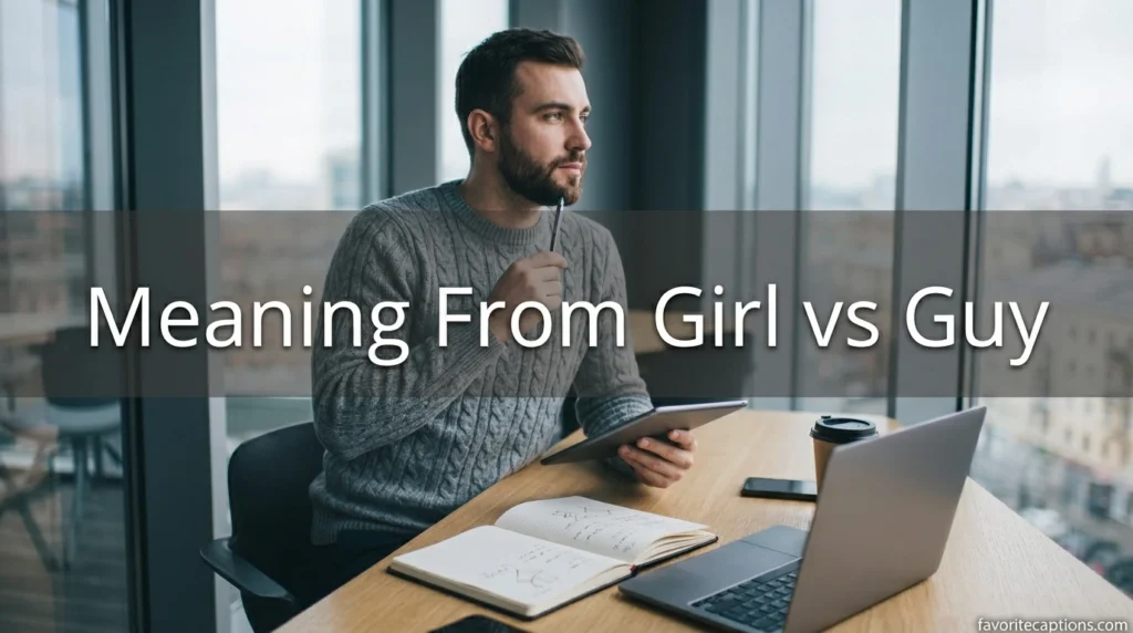 Meaning From Girl vs Guy
