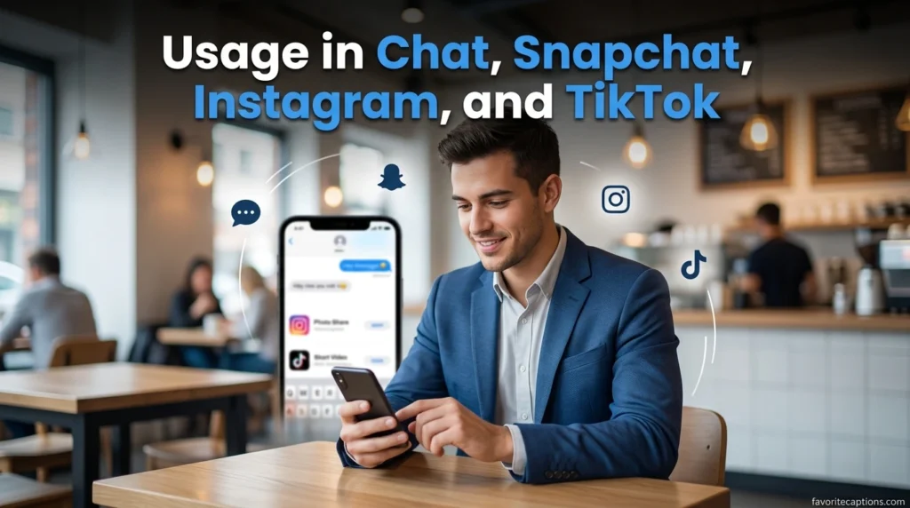 Usage in Chat, Snapchat, Instagram, and TikTok