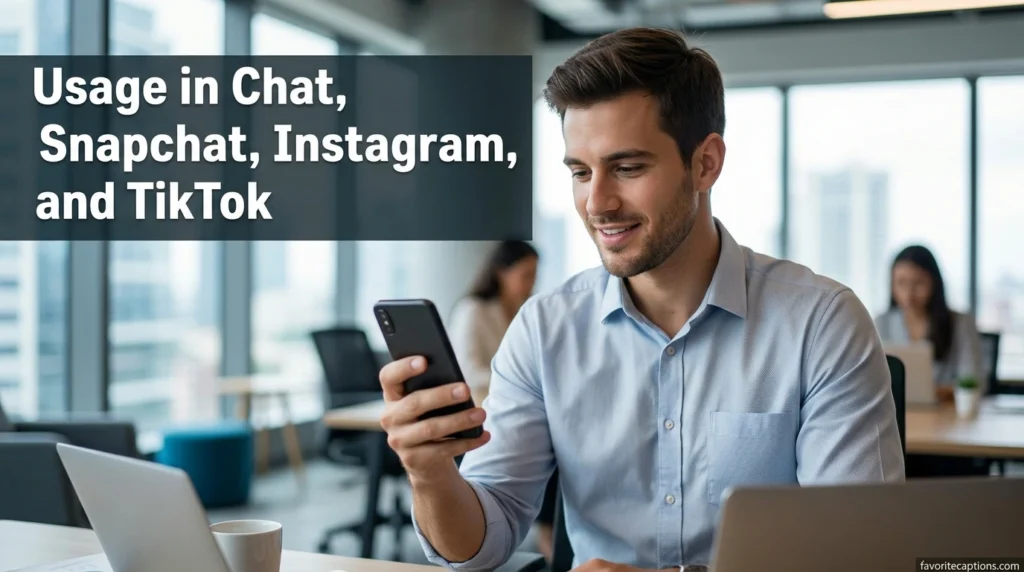 Usage in Chat, Snapchat, Instagram, and TikTok
