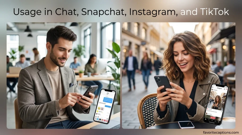 Usage in Chat, Snapchat, Instagram, and TikTok