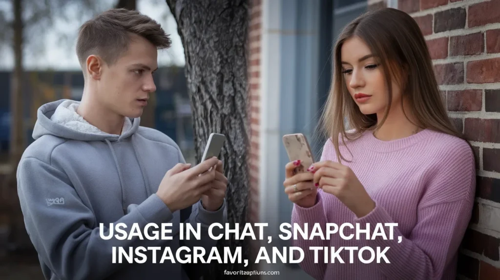 Usage in Chat, Snapchat, Instagram, and TikTok