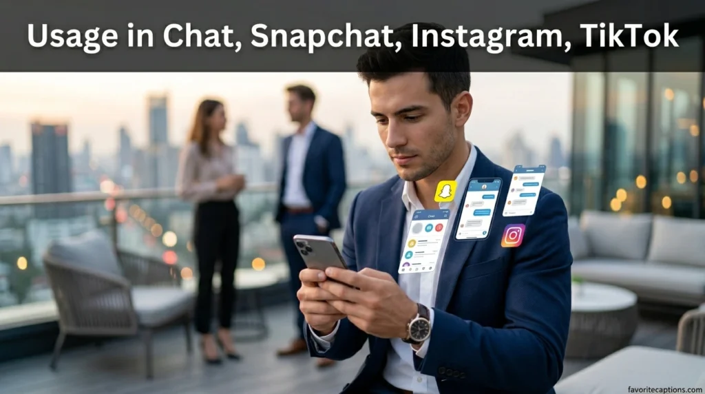 Usage in Chat, Snapchat, Instagram, TikTok