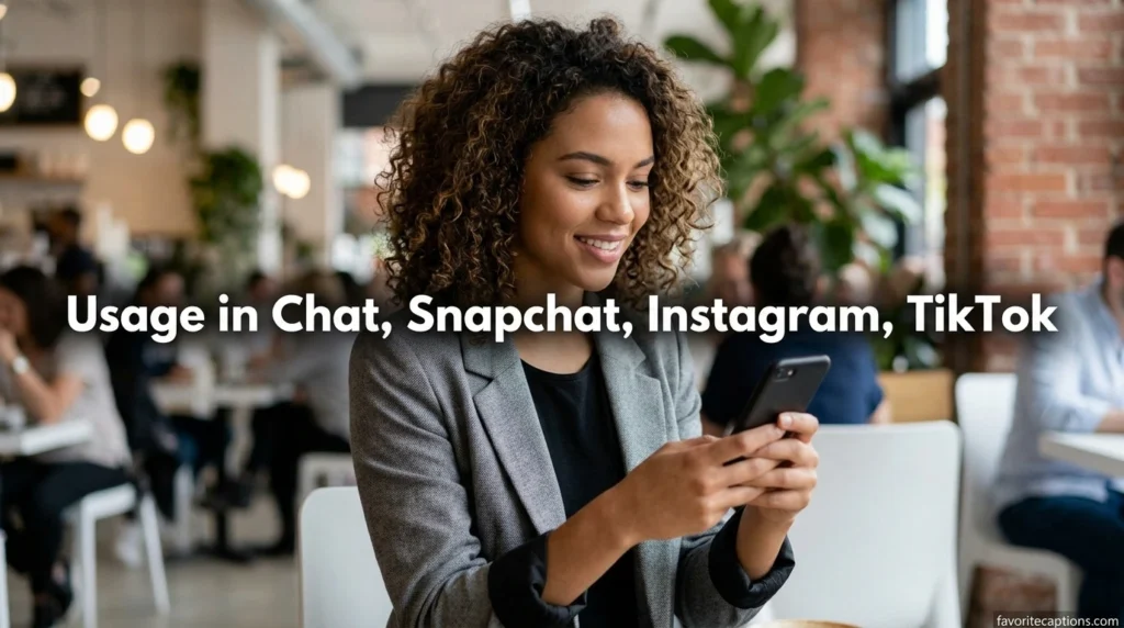 Usage in Chat, Snapchat, Instagram, TikTok